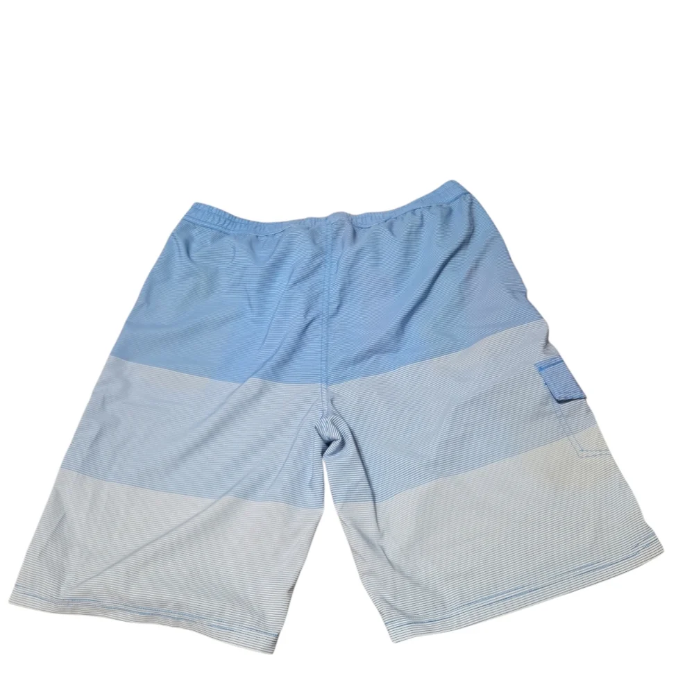 Banana Boat Mens Blue Striped Swim Shorts with‎ Yellow Drawstring Size XXL Beach